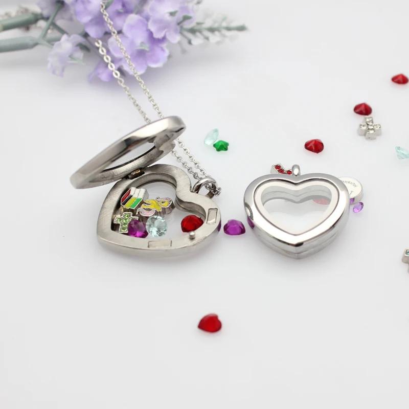 Jewelry Making For Birthday Party - 24mm 30mm heart Floating Locket pendant