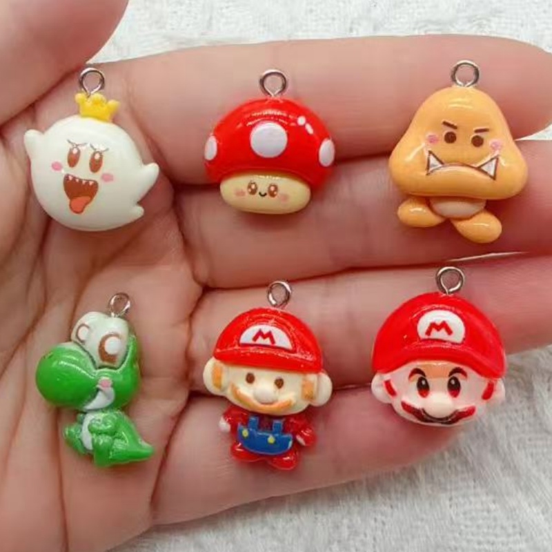 Jewelry Making For Birthday Party - 10pcs resin cartoon pendant, DIY jewelry