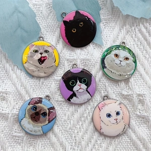 10pcs cartoon animal cat ename - đánh giá và giá Jewelry Making For Birthday Party