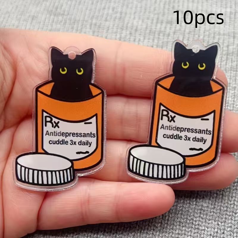 10pcs acrylic medicine cat pen - đánh giá và giá Jewelry Making For Birthday Party