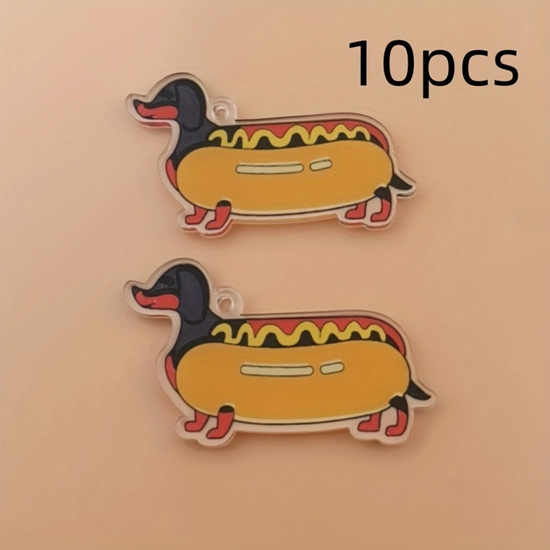 10pcs acrylic 2D new sausage d - đánh giá và giá Jewelry Making For Birthday Party