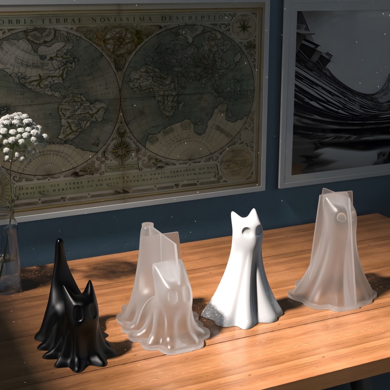 Ghost Cat Halloween Desktop Or - đánh giá và giá Jewelry Making Uv Resin Kit