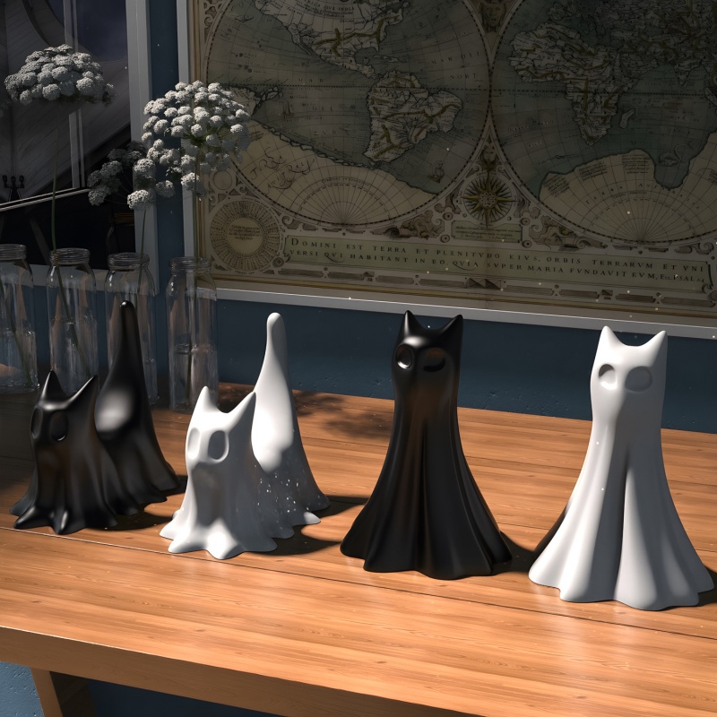 Ghost Cat Halloween Desktop Or - đánh giá và giá Jewelry Making Uv Resin Kit