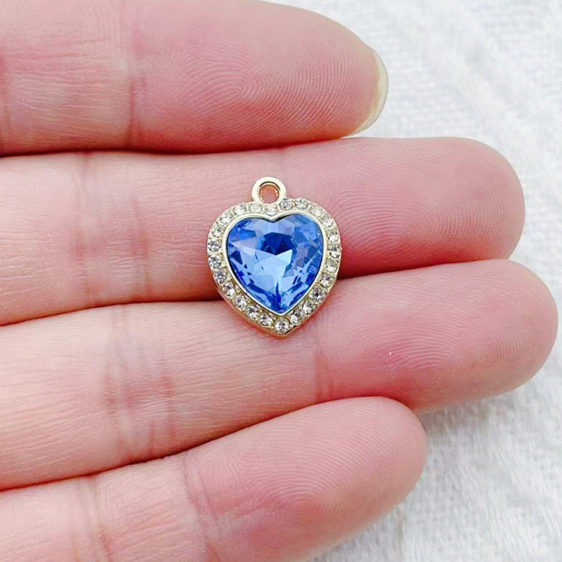 10pcs heart-shaped inlaid colo - đánh giá và giá Jewelry Making For Birthday Party