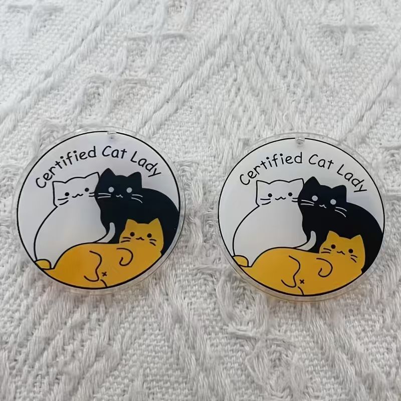 10pcs acrylic cute cat pendant - đánh giá và giá Jewelry Making For Birthday Party