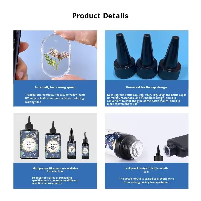 1/2Pcs Crystal Clear Hard UV R - đánh giá và giá Jewelry Making Uv Resin Kit