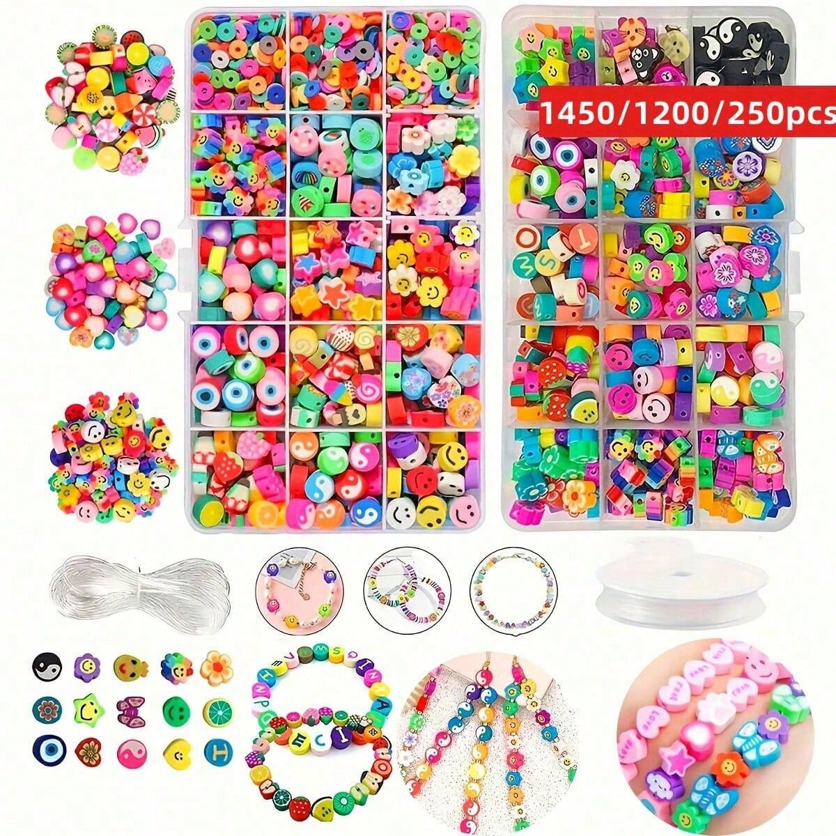 1450/1200/250pcs Polymer Clay  - đánh giá và giá Jewelry Making For Birthday Party