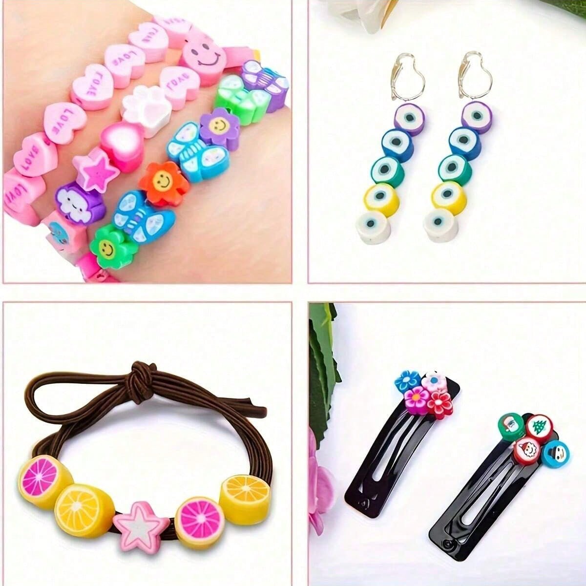 1450/1200/250pcs Polymer Clay  - đánh giá và giá Jewelry Making For Birthday Party