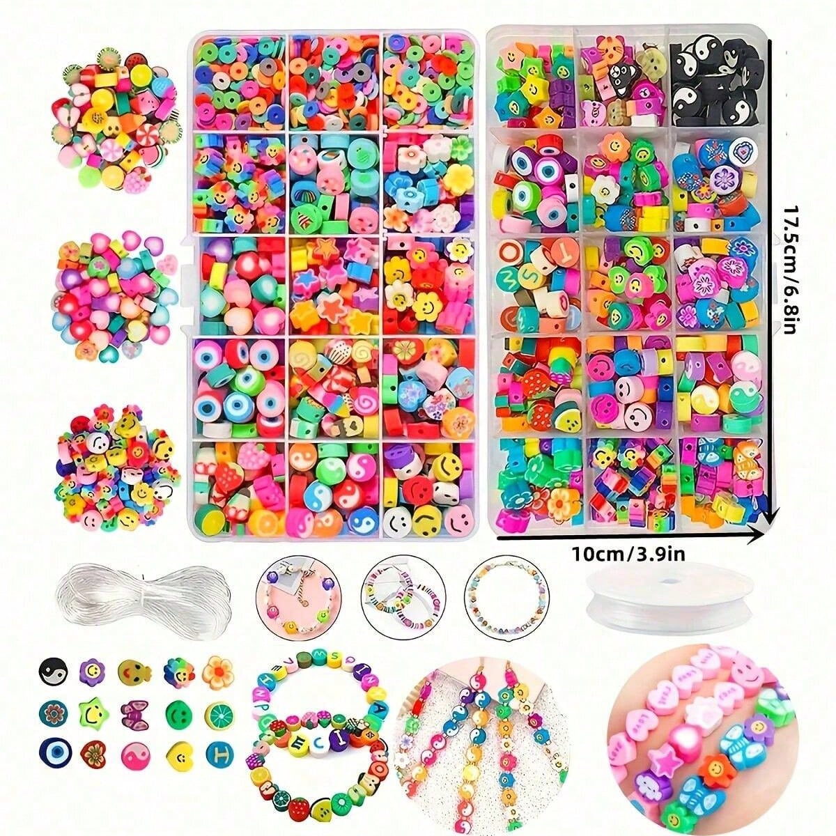 1450/1200/250pcs Polymer Clay  - đánh giá và giá Jewelry Making For Birthday Party