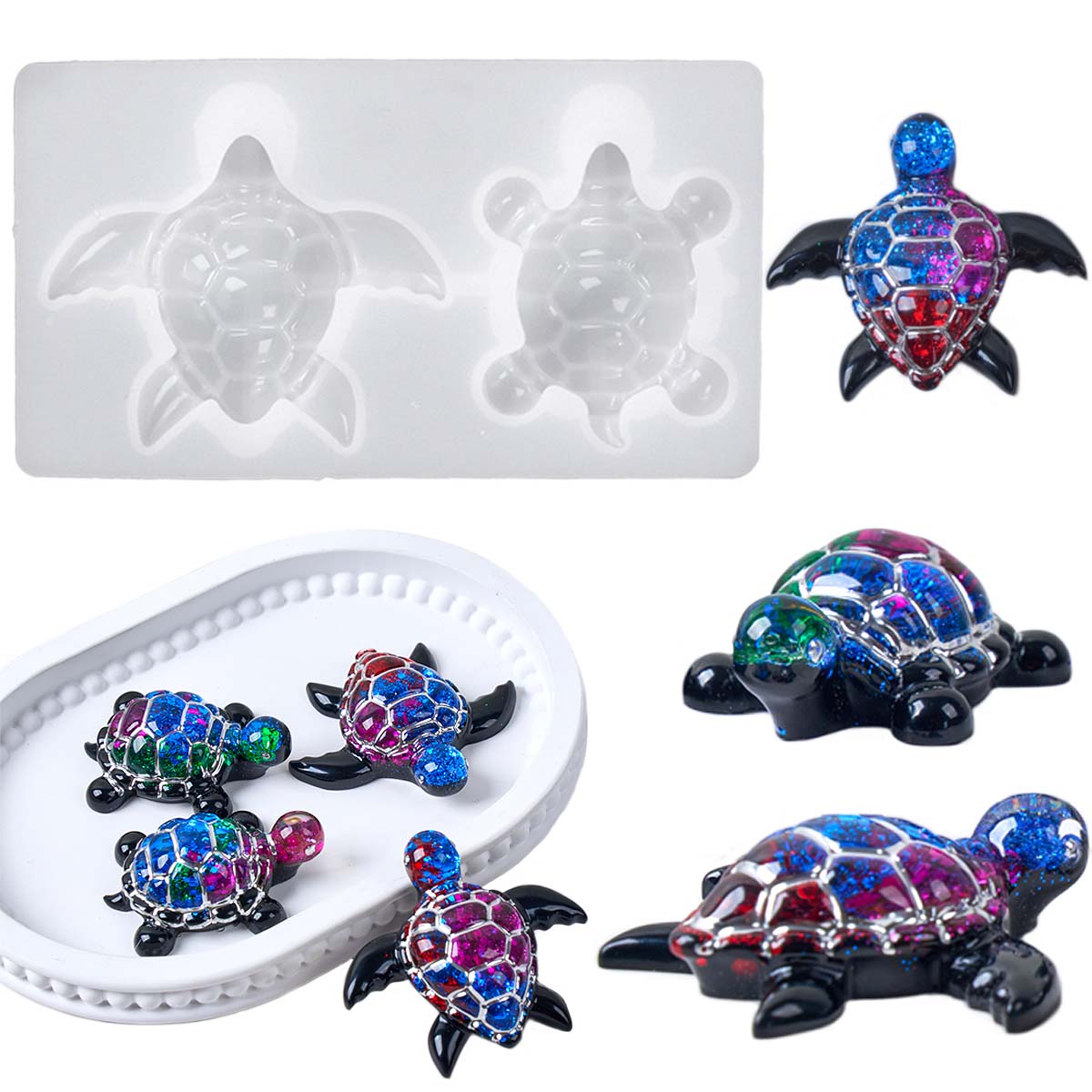 3D Sea Turtle Keychain Silicon - đánh giá và giá Jewelry Making Uv Resin Kit